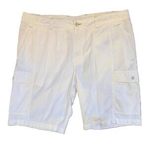 Tommy Bahama Beachfront Kihei Cargo Shorts Men's 38 White 10" Inseam Coastalcore